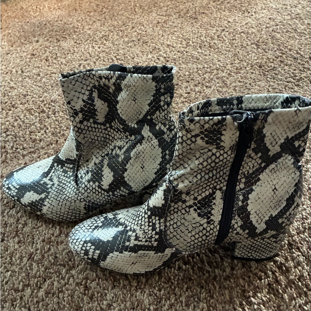 Snakeskin Ankle Boots